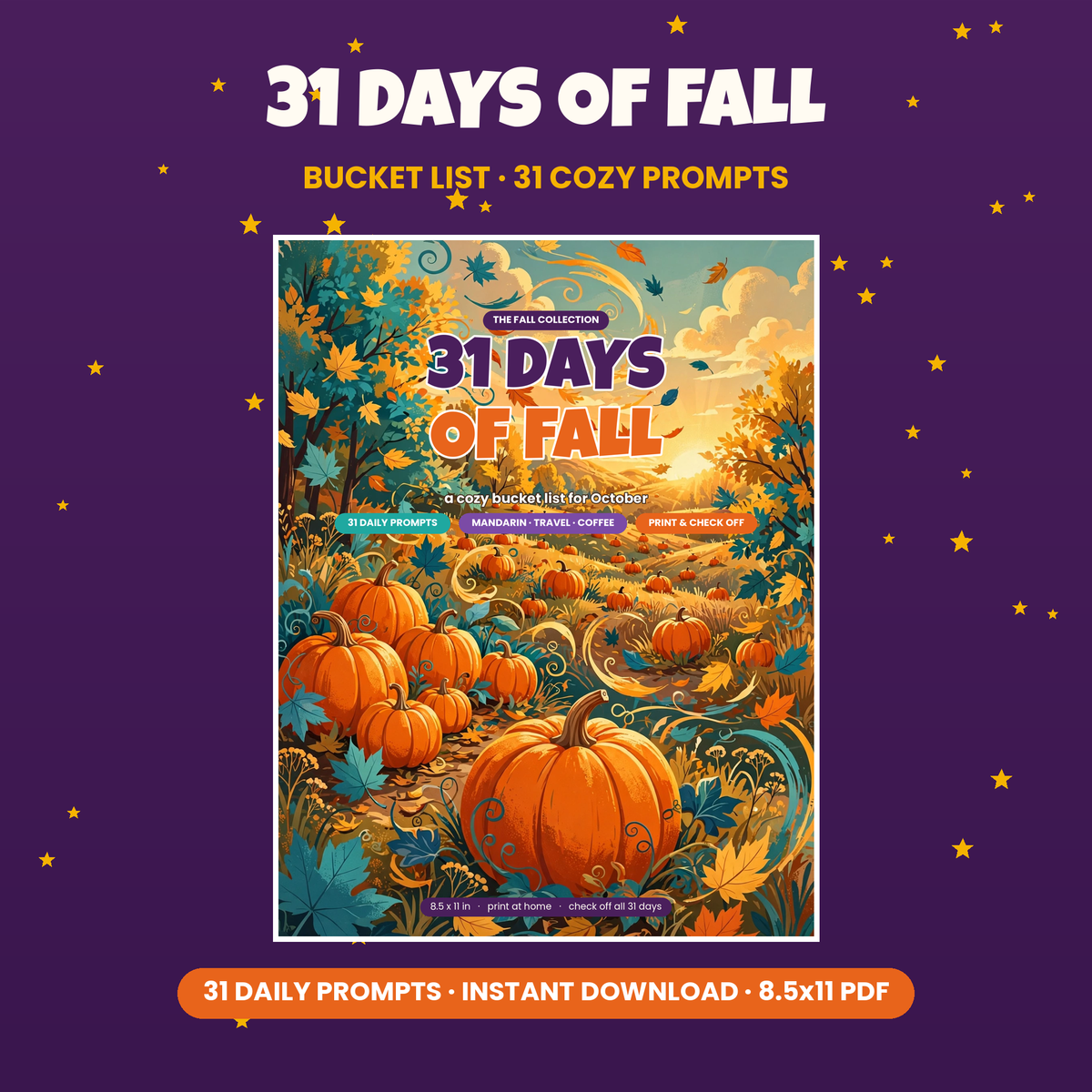 31 Days of Fall Bucket List — Printable Checklist