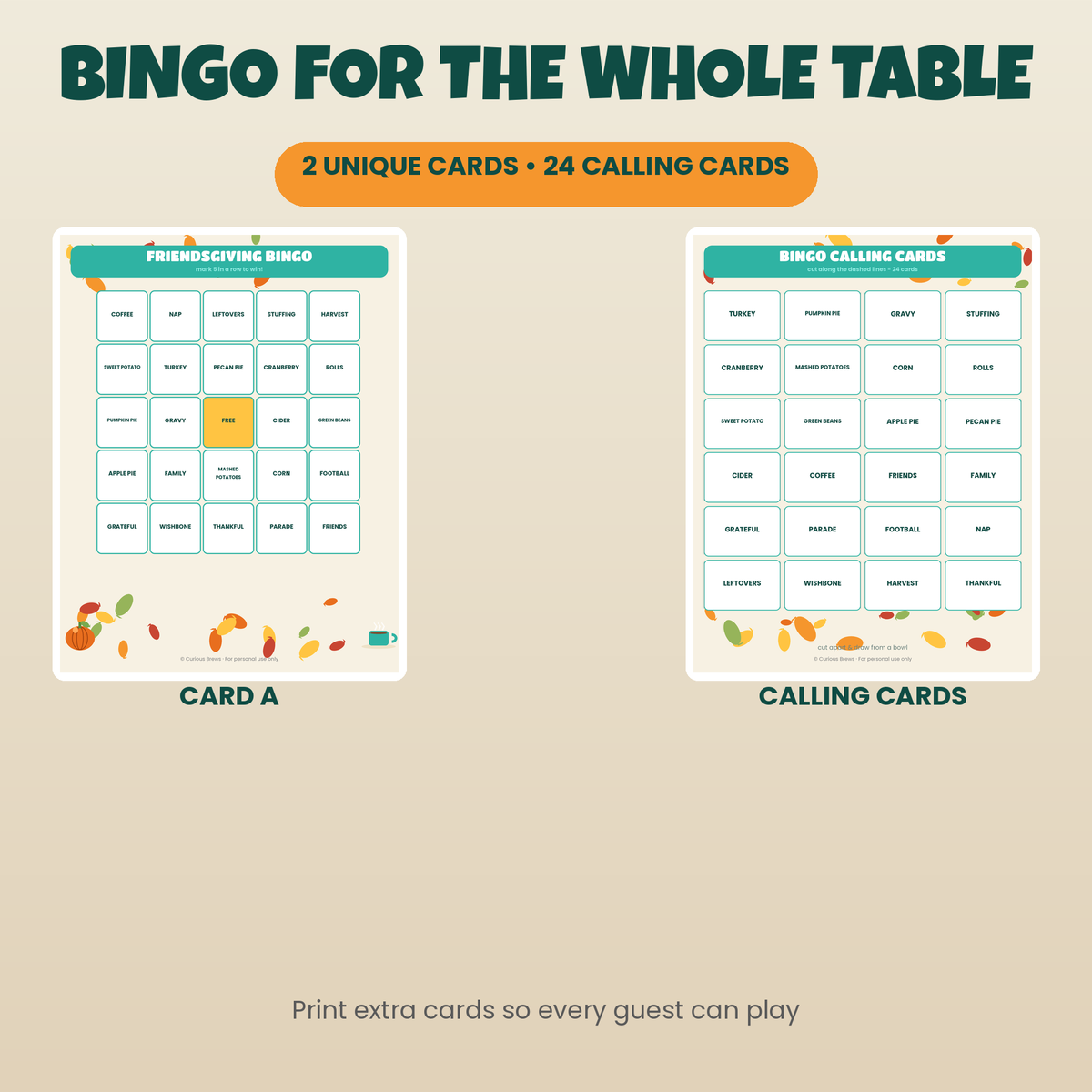Friendsgiving Party Games Bundle | 10 Printable Games: Trivia, Bingo, Would You Rather & Gratitude Game | Instant Download